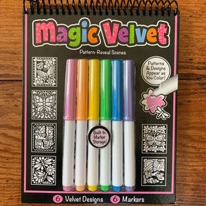 Kids coloring book Velvet Crafts with markers